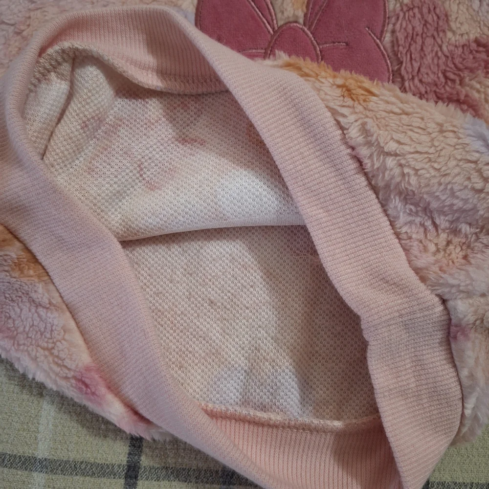 Disney Minnie Pink Plush Kids Sweatshirt - Picture 5 of 7